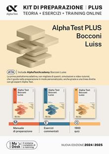 Alpha Test plus Bocconi e Luiss. Kit completo di preparazione con training on line personalizzato. Con AlphaTestAcademy. Con MyDesk