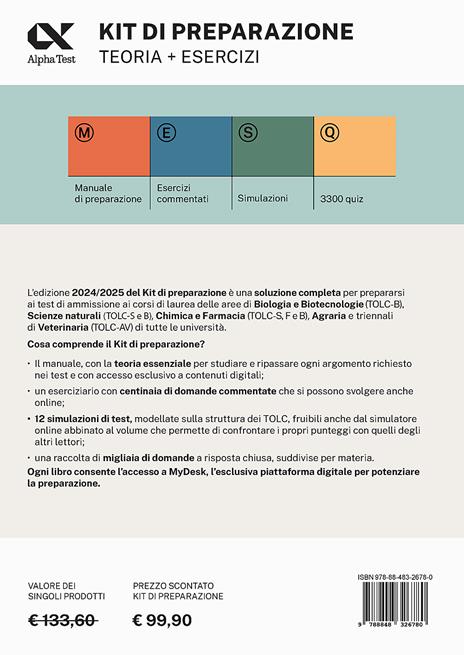 Alpha Test. Biotecnologie e farmacia TOLC-B, TOLC-F e TOLC-S. Kit di preparazione. Ediz. MyDesk. Con software di simulazione - Stefano Bertocchi,Stefania Provasi,Doriana Rodino - 2