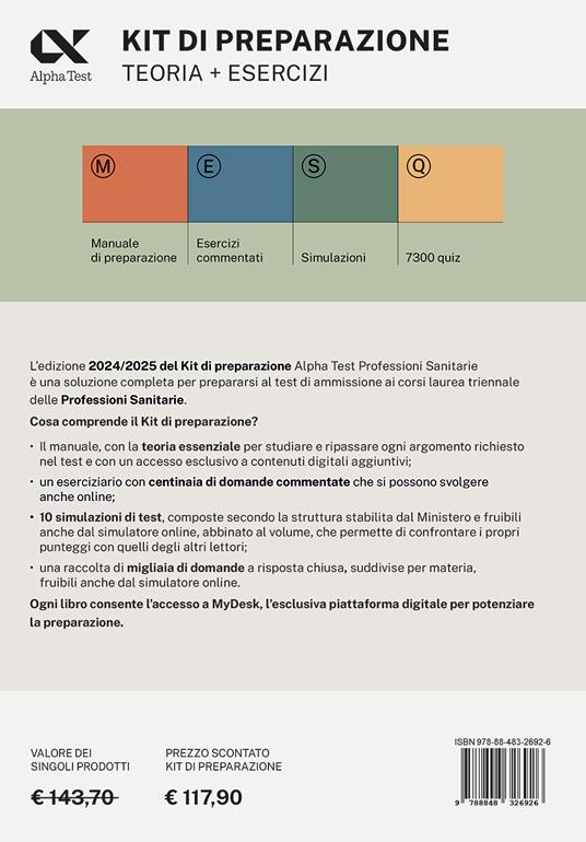 Alpha Test. Professioni sanitarie. Kit di preparazione. Ediz. MyDesk. Con Contenuto digitale per download e accesso online - Stefano Bertocchi,Massimiliano Bianchini,Stefania Provasi - 2