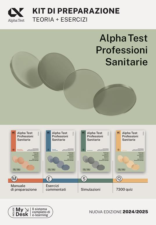 Alpha Test. Professioni sanitarie. Kit di preparazione. Ediz. MyDesk. Con Contenuto digitale per download e accesso on line - Stefano Bertocchi,Massimiliano Bianchini,Stefania Provasi - copertina