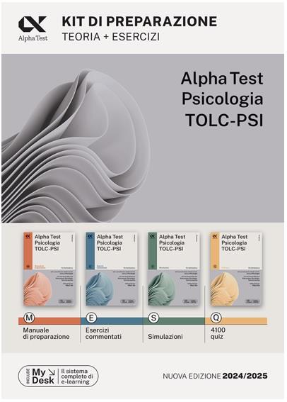 Alpha Test. Psicologia. TOLC-PSI. Kit di preparazione. Con MyDesk - Paola Borgonovo,Fausto Lanzoni,Stefania Provasi - copertina