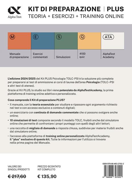 Alpha Test plus psicologia TOLC-PSI. Kit completo di preparazione con training on line personalizzato. Con MyDesk - Fausto Lanzoni,Paola Borgonovo,Giuseppe Vottari - 2