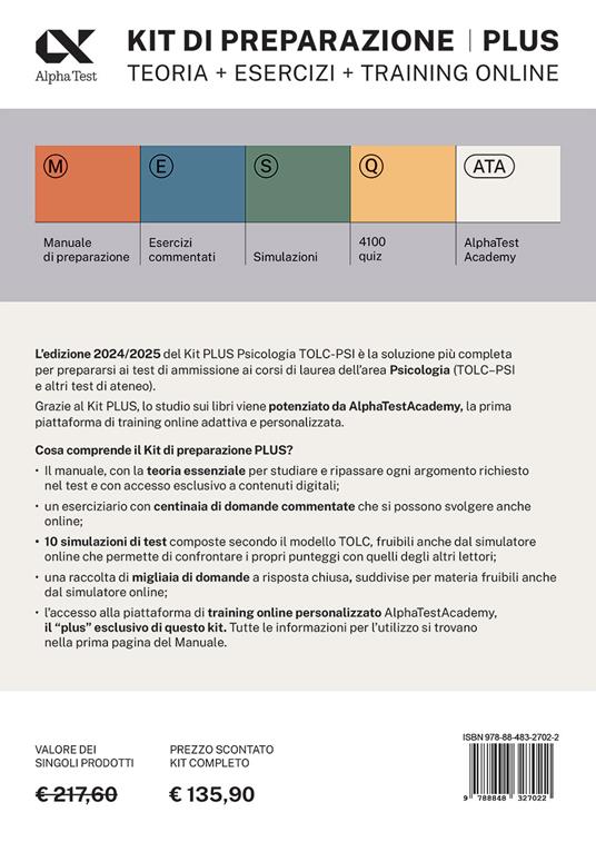 Alpha Test plus psicologia TOLC-PSI. Kit completo di preparazione con training on line personalizzato. Con MyDesk - Fausto Lanzoni,Paola Borgonovo,Giuseppe Vottari - 2