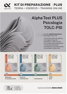 Alpha Test plus psicologia TOLC-PSI. Kit completo di preparazione con training on line personalizzato. Con MyDesk