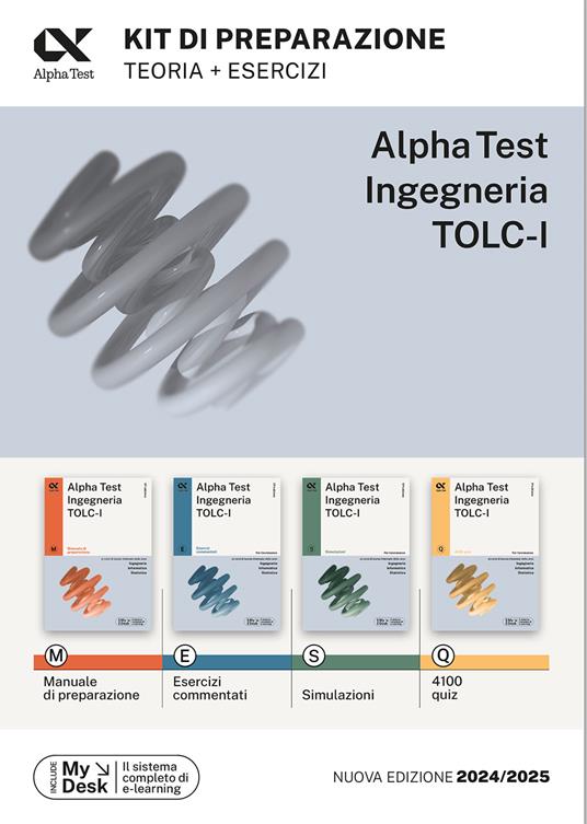 Alpha Test. Ingegneria. TOLC-I. Kit di preparazione. Per l’ammissione a Ingegneria, Informatica e Statistica - copertina