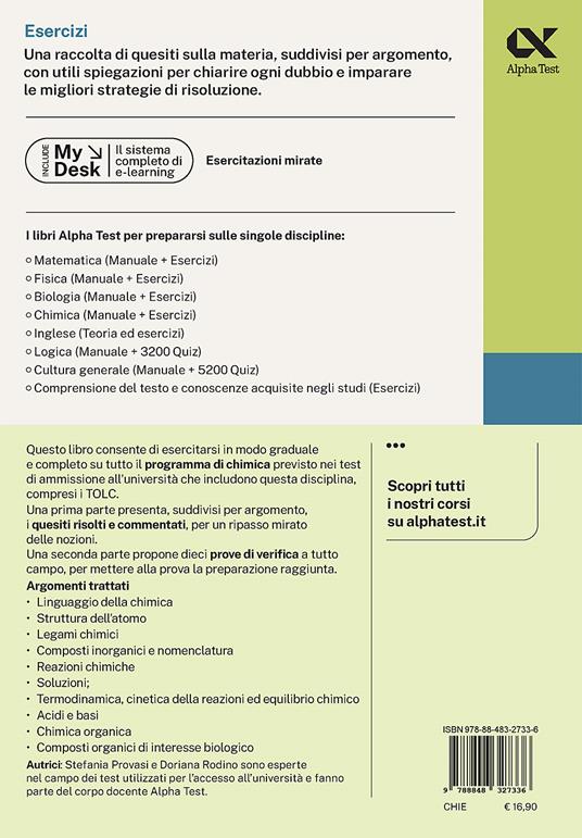 Alpha Test. Esercizi di chimica. Ediz. MyDesk - Valeria Balboni,Alberto Zaffiro,Doriana Rodino - 2