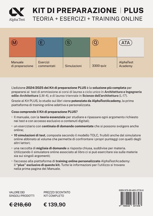 Alpha test plus. Architettura. Test Arched. Kit di preparazione Plus. Per l'ammissione a tutti i corsi di laurea in Architettura e Ingegneria Edile-Architettura, Scienze dell'architettura. Ediz. MyDesk. Con Contenuto digitale per download e accesso online - 2