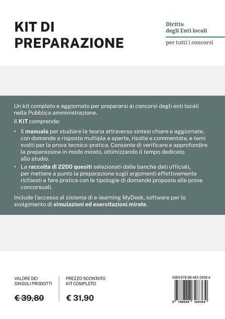 Diritto degli enti locali per tutti i concorsi. Kit di preparazione. Ediz. MyDesk. Con Contenuto digitale per download e accesso online - Alessandra Lucchini,Mattia Goffetti - 2
