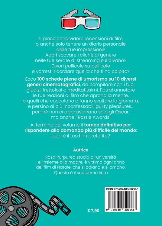 Movie lovers. Il diario dei tuoi film, con 100 schede divise per genere - Rosa Purpurea - 2