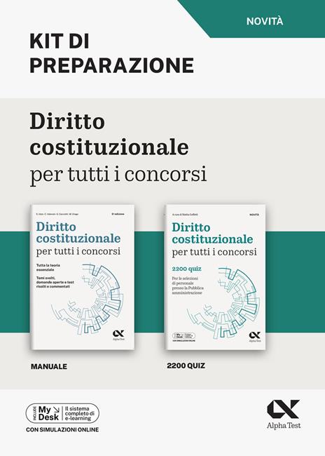 Diritto costituzionale per tutti i concorsi. Kit di preparazione. Per le selezioni di personale presso la Pubblica Amministrazione. Ediz. MyDesk. Con Contenuto digitale per download e accesso online - copertina