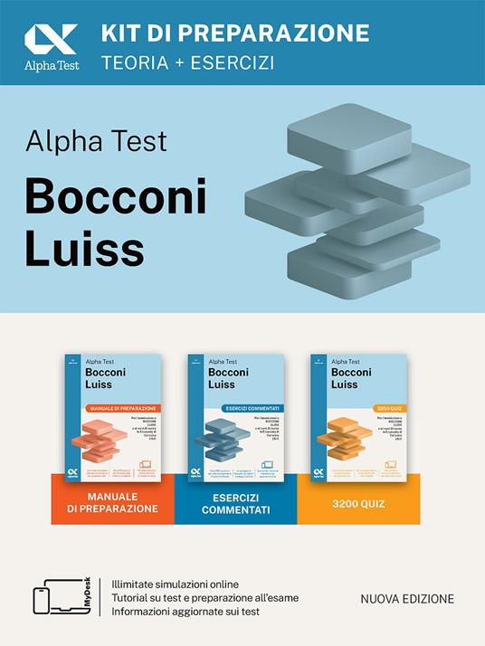 Alpha Test Bocconi e Luiss. Kit di preparazione. Edizione 2025. Per test di economia. Con piattaforma di e-learning MyDesk - copertina