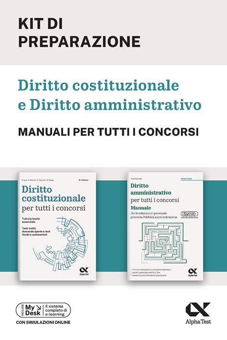 Kit manuali diritto costituzionale e amministrativo. Con simulazioni online - Simona Uzzo,Massimo Drago,Claudia Valerani - copertina