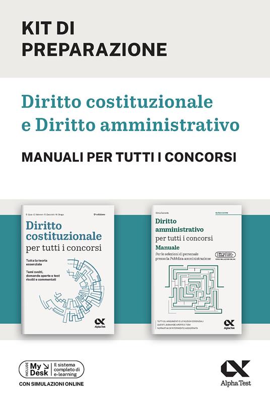Kit manuali diritto costituzionale e amministrativo. Con simulazioni online - Simona Uzzo,Massimo Drago,Claudia Valerani - copertina