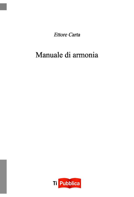 Manuale di armonia - Ettore Carta - copertina