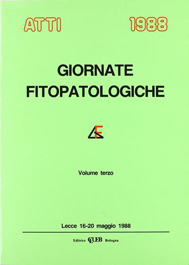 Giornate fitopatologiche. Atti (Lecce, 16-20 maggio 1988) - copertina