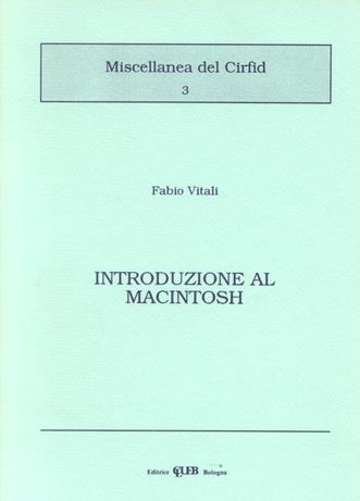 Introduzione al Macintosh - Fabio Vitali - copertina