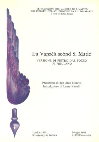 Vanzèli scònd s. Matie. Versione di Pietro dal Pozzo in friulano (rist. anast. London, 1860)(Lu) - copertina