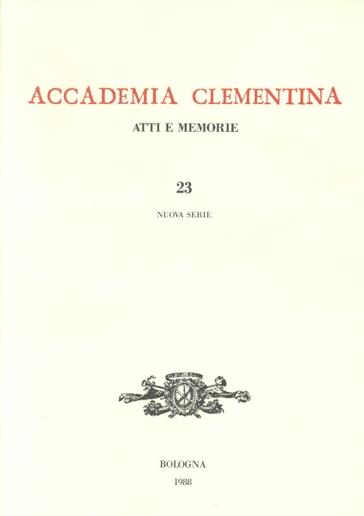 Accademia Clementina. Atti e memorie. Vol. 23 - copertina