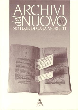 Archivi del nuovo. Notizie di casa Moretti vol. 6-7 - copertina
