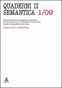 Quaderni di semantica (2009). Vol. 1 - copertina