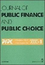 Journal of public finance and public choice. Economia delle scelte pubbliche (2000). Vol. 1