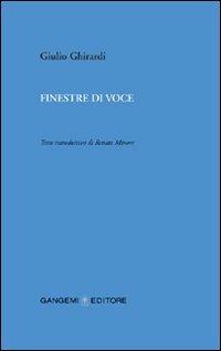 Finestre di voce - Giulio Ghirardi - copertina