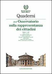 Quaderni dell'Osservatorio sulla rappresentanza dei cittadini 2007. Vol. 2 - copertina