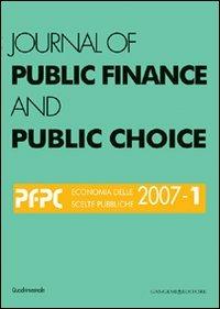 Journal of public finance and public choice - Domenico Da Empoli - copertina