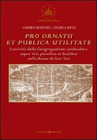 Pro ornatu et publica utilitate. L'attività della Congregazione cardinalizia super viis, pontibus et fontibus nella Roma di fine '500 - Daniele Sinisi,Carmen Genovese - copertina