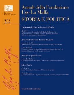Libro Annali della Fondazione Ugo La Malfa. Storia e politica. Vol. 25 