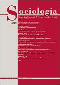 Sociologia. Rivista quadrimestrale di scienze storiche e sociali (2013). Vol. 2 - copertina