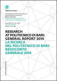 La ricerca nel Politecnico di Bari: resoconto generale 2015. Ediz. italiana e inglese - copertina