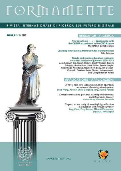 Formamente. Rivista internazionale sul futuro digitale (2015). Ediz. italiana e inglese vol. 1-2 - copertina