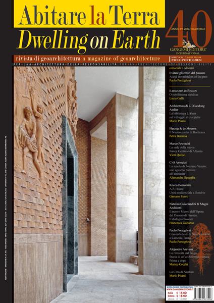Abitare la terra. Ediz. italiana e inglese (2016). Vol. 40 - copertina
