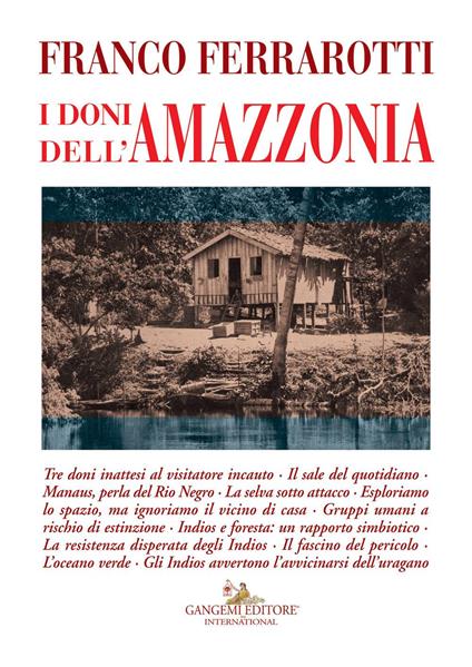 I doni dell'Amazzonia - Franco Ferrarotti - copertina