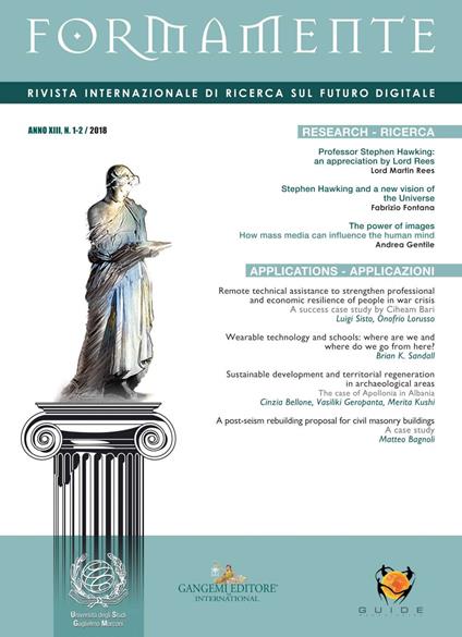 Formamente. Rivista internazionale sul futuro digitale. Ediz. inglese (2018). Vol. 1-2 - copertina