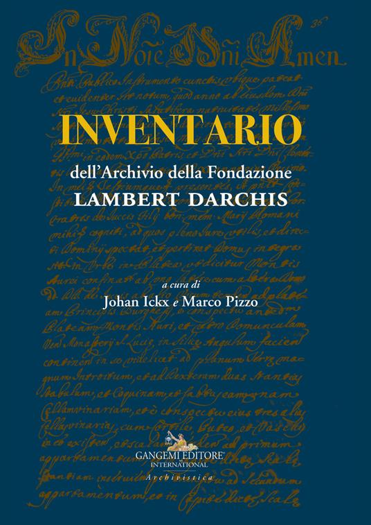 Inventario dell'Archivio della Fondazione Lambert Darchis - copertina