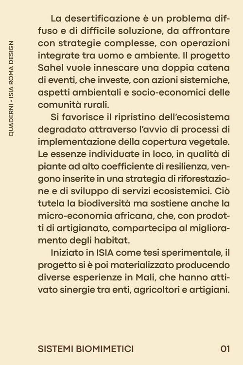 Quaderno Isia. Vol. 1: Sistemi biomimetici - copertina