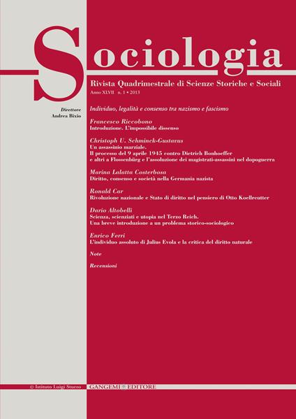Sociologia. Rivista quadrimestrale di scienze storiche e sociali (2013). Vol. 1 - Istituto Luigi Sturzo - ebook