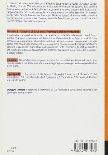 Guida teorico-pratica ai sette moduli della patente europea del computer (ECDL). Modulo 1. Per le Scuole superiori - Giuseppe Chiavola - 2