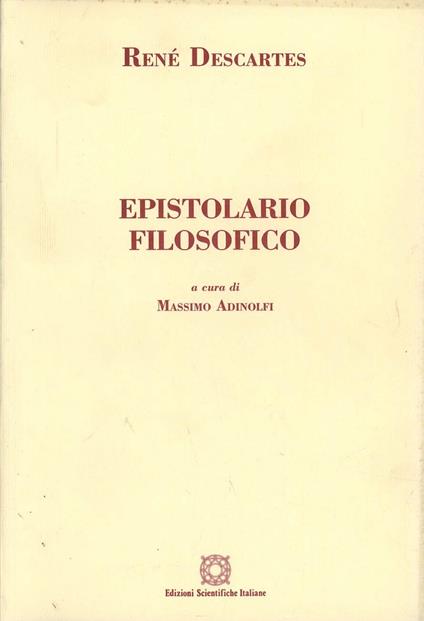 Epistolario filosofico - Renato Cartesio - copertina