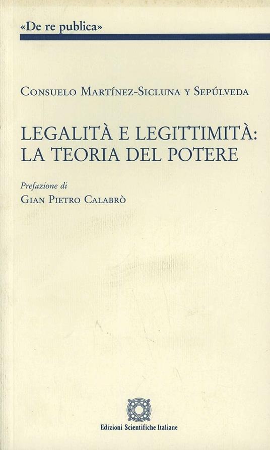 Legalità e legittimità: la teoria del potere - copertina