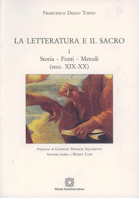 La letteratura e il sacro. Vol. 1 - Francesco Diego Tosto - copertina