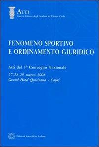 Fenomeno sportivo e ordinamento giuridico - copertina