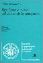 Significato e metodo del diritto civile comparato