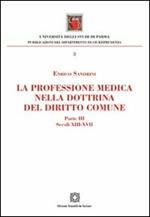 La professione medica nella dottrina del diritto comune