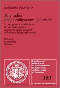 Alle radici delle obbligazioni generiche - Barbara Abatino - copertina