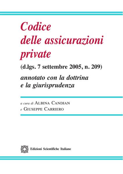 Codice delle assicurazioni private - copertina