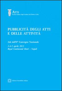 Pubblicità degli atti e delle attività - copertina