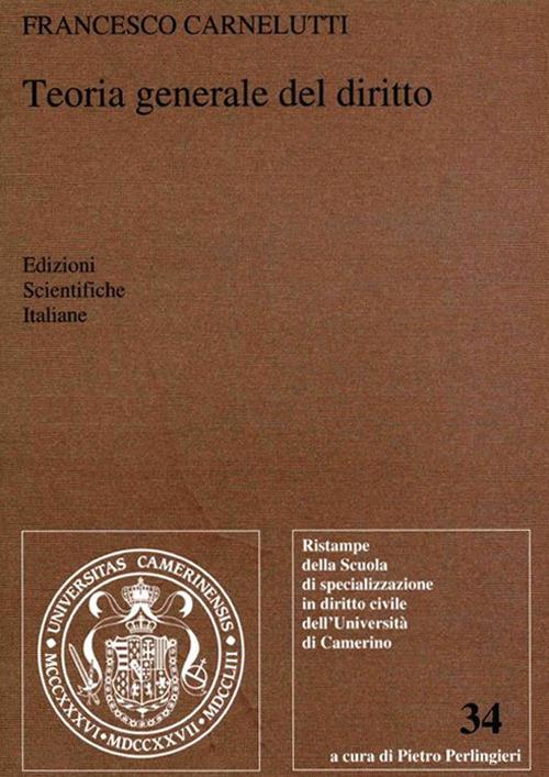 Teoria generale del diritto - Francesco Carnelutti - copertina